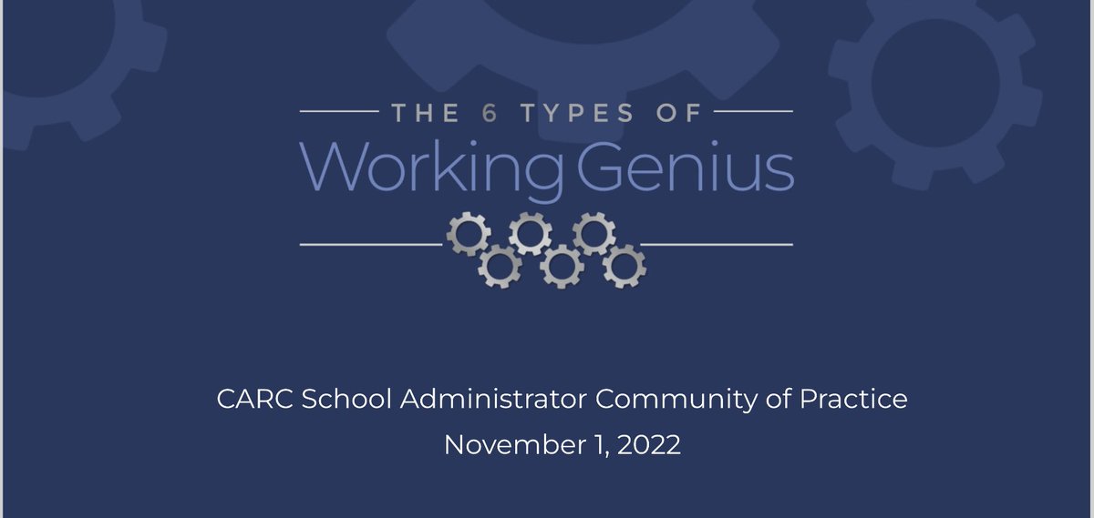 <a href="/dmartinmed/">Danica Martin</a> and I co-facilitated Session 2 of the <a href="/carcpd/">Central Alberta Office of The Consortium</a> School Administrator Community of Practice today. Great discussion on leading teams through the lens of <a href="/patricklencioni/">Patrick Lencioni</a> ‘s Six Types of Working Genius. We love connecting with this group of admin!