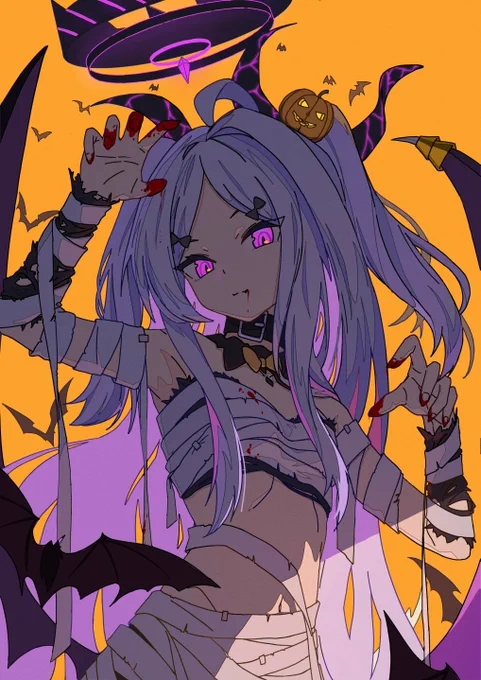#BlueArchive  #ブルアカ Halloweenヒナ修正 