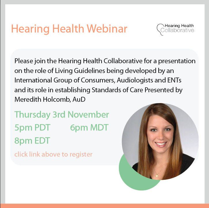 Webinar soon approaching! Click here to register. 
adulthearing.com/upcoming-event…
#livingguidelines #hearingloss #audiology #cochlearimplant #hearinghealthcollaborative