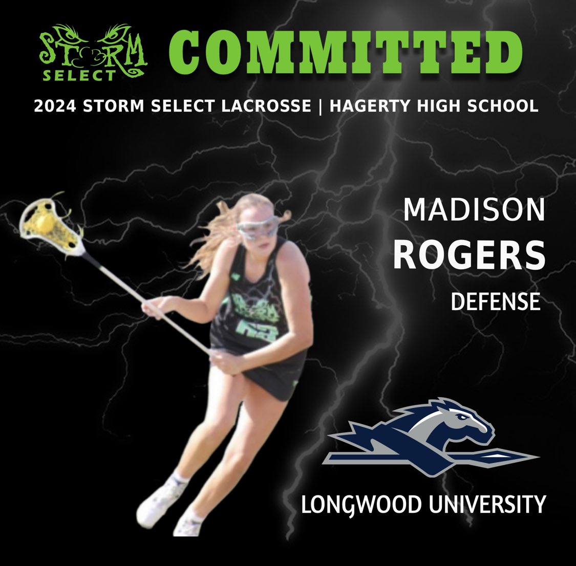 🚨 Commitment Alert 🚨 
Congrats to defender Madison Rogers who has verbally committed to play D1 women’s lacrosse at Longwood University!
<a href="/FloridaLX/">FloridaLacrosseNews</a> <a href="/toplaxrecruits/">TOP_LAX_RECRUITS</a> <a href="/Inside_Lacrosse/">Inside Lacrosse</a> <a href="/HagertyGirlsLax/">Hagerty Girls Lax 🥍</a>
