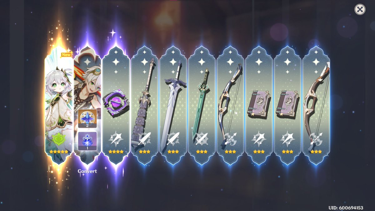 lightsworn_'s tweet photo. 95 pulls, won both character and weapon 50/50 prayge #Nahida #GenshinImpact https://t.co/h3SpePYXxF