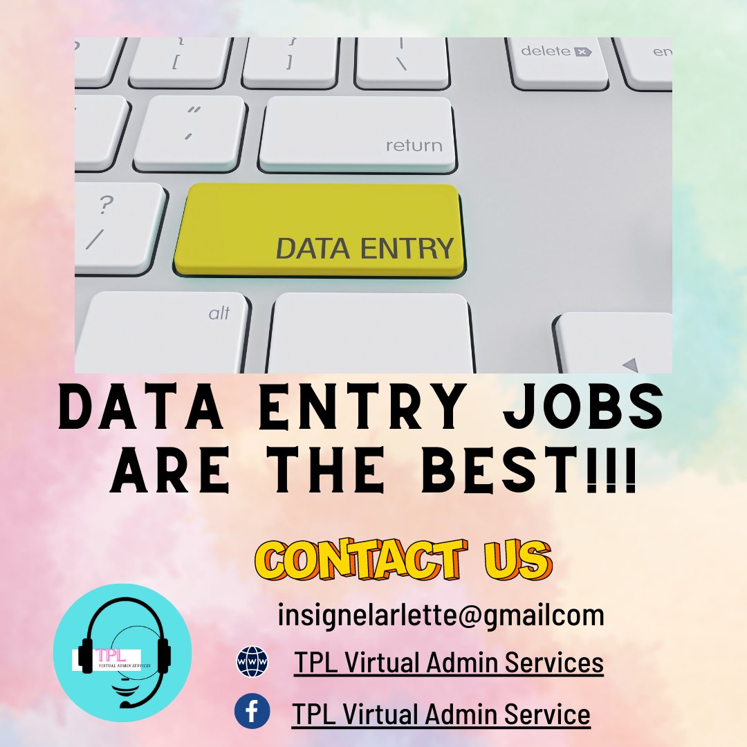 TPL_VAServices's tweet image. BEST JOBS are data entry!
they maintain accurate records of all business activities within the system of the company regardless of its size⌨️

Know more visit our website: tplvadminservices.mystrikingly.com

#TPLVirtualAdminServices #TPLVASph #TPLVirtualAssistant #DATA  #Dataentry #bestjob