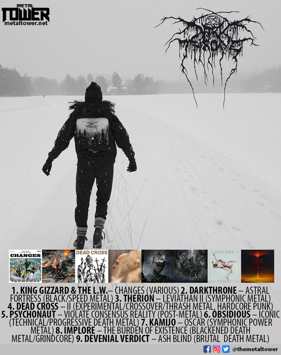 metaltower_en's tweet photo. It's time for our weekly Metal Chart as of October 28th, 2022, with the new releases of #Darkthrone, #Therion, #DeadCross, #Psychonaut, #Obsidious, #Kamijo, #Implore, #DevenialVerdict and many more. Full list on the link:
๐https://t.co/ccTWk7q4jZ https://t.co/bdqSnfcWh6