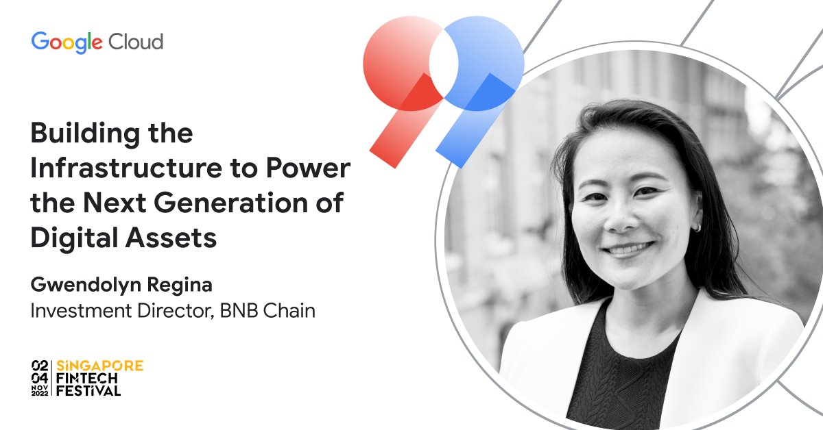 GoogleCloud_SG's tweet photo. How can we build an accessible & scalable infrastructure for Web3? At 12.30pm, @gwendolynregina will be sharing how @BNBCHAIN leverages Google Cloud to power the next generation of digital assets. Join us at the Google Cloud booth and #LetsGetSolving. https://t.co/4kJsj9DuBW