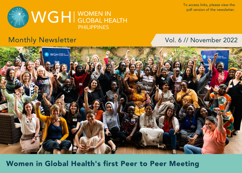 Our November 2022 newsletter is out! cutt.ly/GNPi3WL FEATURE: WGH hosted its first Peer to Peer Meeting in Nairobi, Kenya last 24-28 September 2022. Chapter leaders from 41 countries, including WGH Philippines' Martha de la Paz, joined this historic meeting.