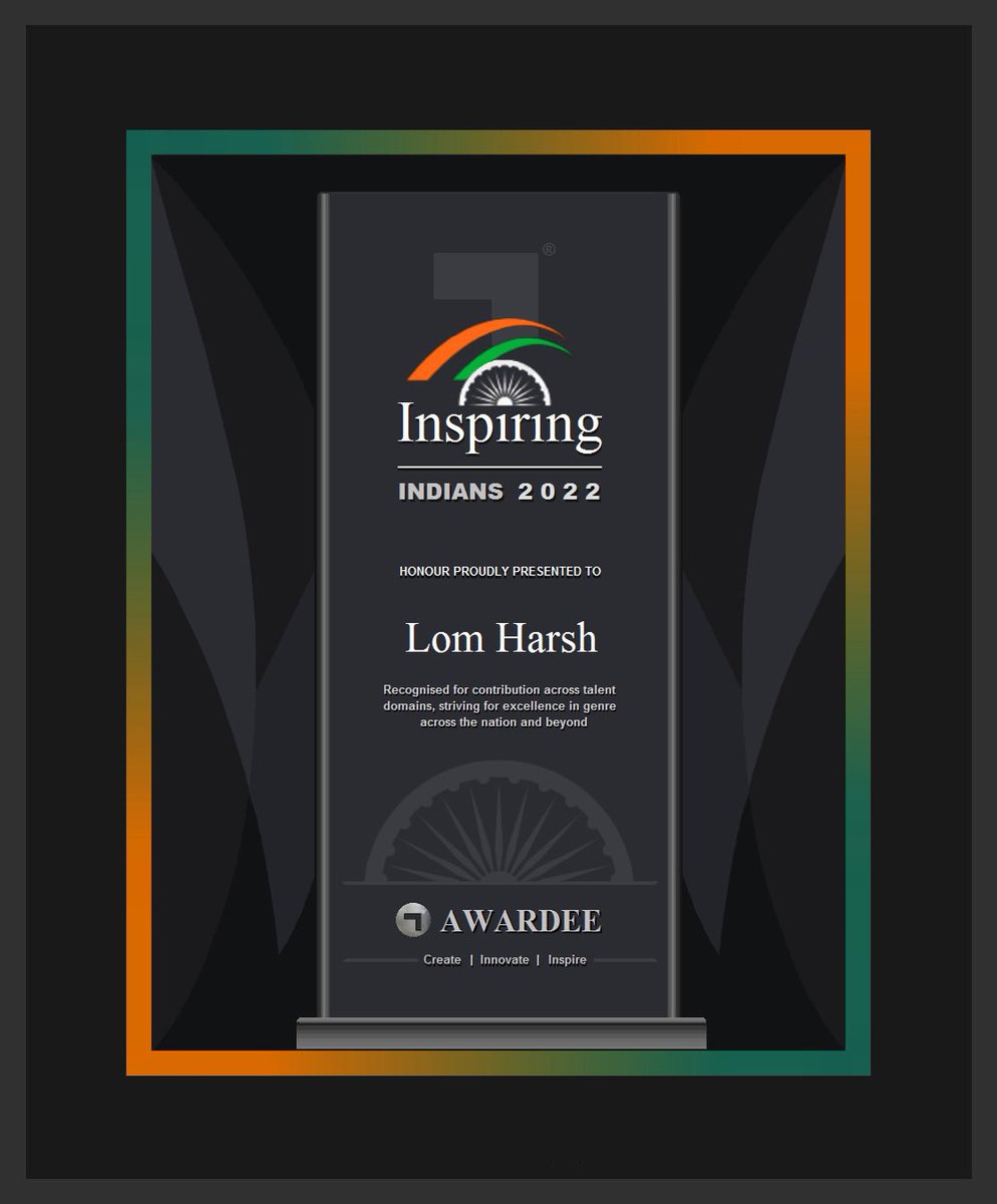 directorlom's tweet photo. Thanks for this Award @NE8xOfficial As a filmmaker and Author, i always try to write and create content which can inspire others and this #inspiringindian2022 Award is indeed a well fit to my forte of work. https://t.co/DYWlkvEBLK