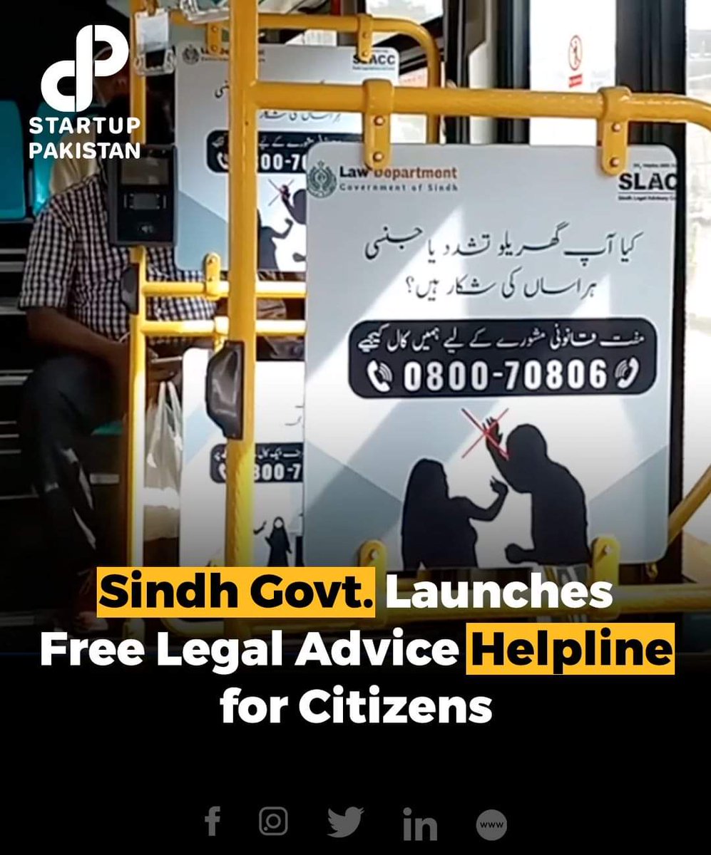 arshadalikhoso's tweet photo. سنڌ ۾ عورتن تي گھريلو ۽ جنسي تشدد خلاف مفت قانوني مشورن لاء سند سرڪار پاران 
#SLACC 
(Sindh legal Advisory Call Center) جوڙيو ويو آھي جنھن تي 0800-70806 تي ڪال ڪري رابطو ڪري سگھجي ٿو.
ياد رھي ته سرڪار رڳو قانوني مشورو ڏيندي، ھي سلسلو انصاف ڏيارڻ لاء ناھين. https://t.co/dLSQXNR8pm