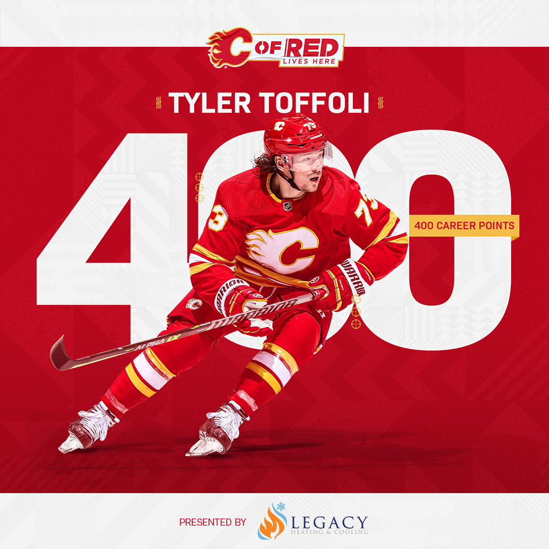 NHLFlames's tweet image. 400 career points for Teapot! 

#Flames | @LegacyHCYeg