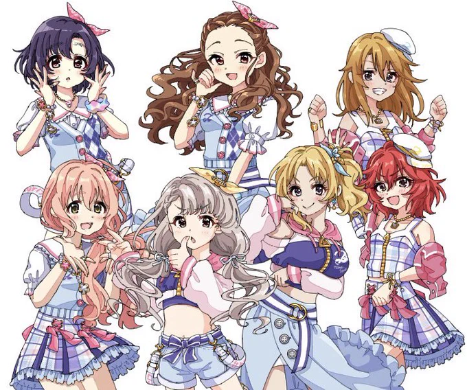 先月からチラりさせてたもの遅くなりましたがデレステ7周年おめでとうございます!!実はこれに関してまだお知らせがあるのですが今はまだ言えません!!#白菊ほたる#関裕美#結城晴#西園寺琴歌#久川凪#桐生つかさ#村上巴#MOTTO#デレステ#デレマス 