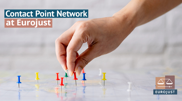 Eurojust's tweet photo. Combatting crime beyond the EU. 💪

➡️ Eurojust's #ContactPoints (CPs) facilitate international judicial cooperation with third countries.

But how exactly can CPs assist in transnational cases? 🤔

Read all about it right here:
🔗 https://t.co/taP1b740w0 https://t.co/IcWvrKQqee