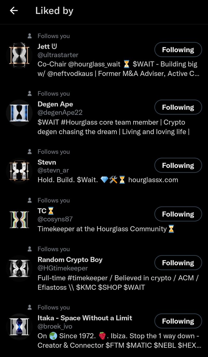 ThucMinhMy1's tweet image. #Timekeepers united. Upholding the #hourglass. Come join us, #FlexTheX and $WAIT. 

@Hourglass_Wait
@neftvodkaus

t.me/HOURGLASSWAIT

discord.gg/b2Q7ZNTXcT