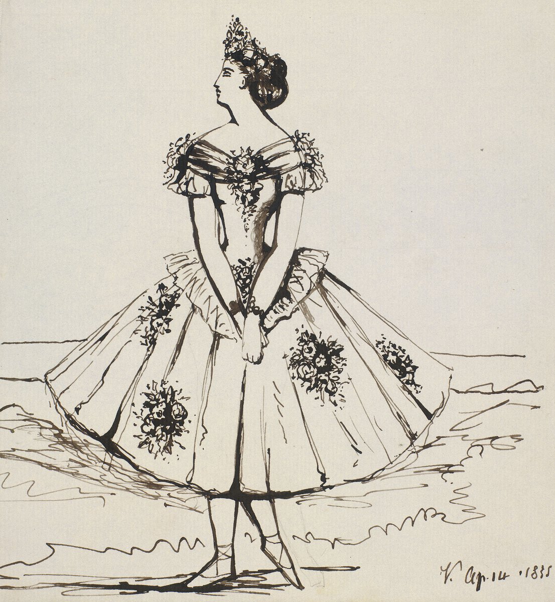 Queen Victoria’s first daughter, Princess Victoria, sketched this ballet dancer when she was 15 years old. #WorldBalletDay bit.ly/3SKWZC4