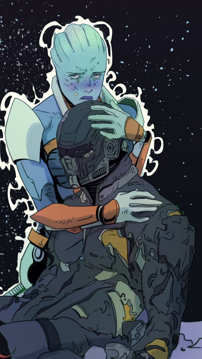 Marceline2174's tweet photo. #MassEffect 
These fanarts became a series👩‍🚀👽 https://t.co/lHbYwyLUjI