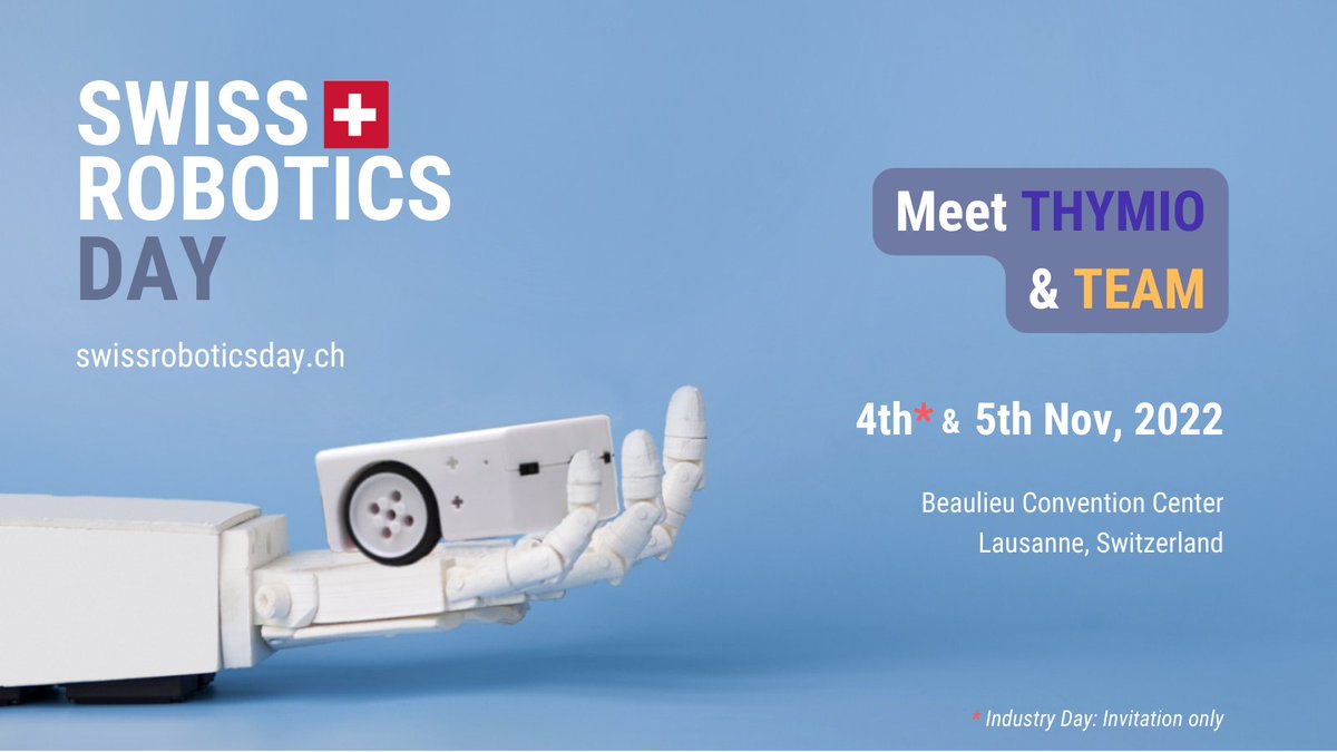Meet us coming Friday and Saturday at the swissroboticsday.ch

#robotics #education #coding