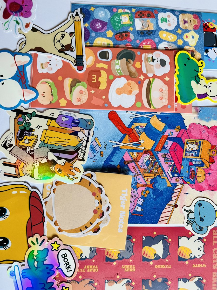 the most disorganized sticker + print haul 