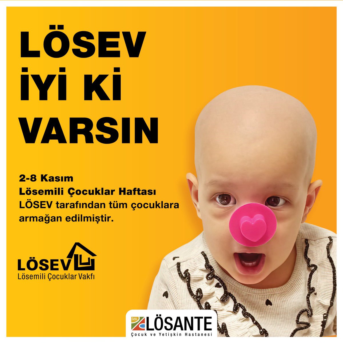 losante's tweet photo. 🧡 2-8 Kasım Lösemili Çocuklar Haftası @losev1998  #lösemilicocuklarhaftası https://t.co/GMcFI4tGSz