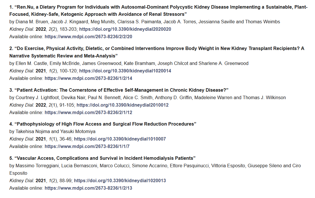 Kidneydial_MDPI's tweet photo. 🏆We are glad to share the Top 5 Most Viewed Articles published in 𝐊𝐢𝐝𝐧𝐞𝐲 𝐚𝐧𝐝 𝐃𝐢𝐚𝐥𝐲𝐬𝐢𝐬 till now: 
👉https://t.co/0CYDghYteW https://t.co/r2f6tFNkG1