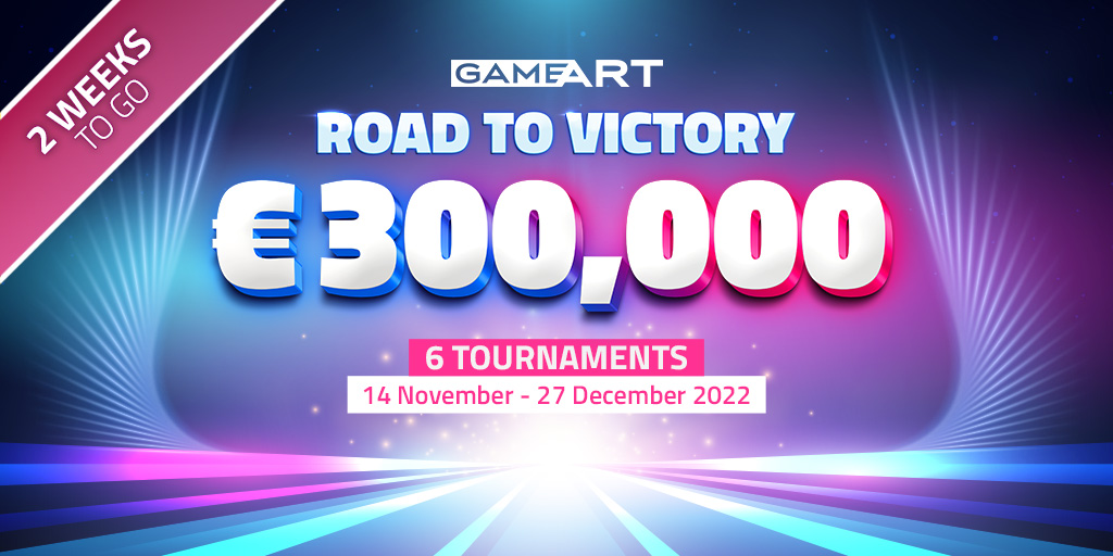 gameartslots's tweet photo. ⌛ 2 weeks to go till our GRANDEST NETWORK PROMOTION yet, with a €300,000 PRIZE POOL, happening between 14 November & 27 December!
#WEAREGAMEART #roadtovictory #GrandPromo #victory #slotsgames #slots #slotsonline #SlotsPromo #countdown https://t.co/SIhmrVMMlj