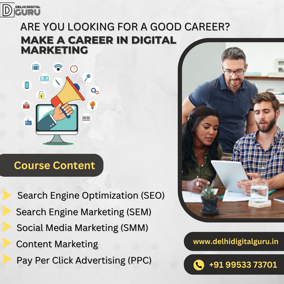 DDG_India's tweet photo. Are you looking For Good Career in Digital Marketing?
Make a career in Digital Marketing From Now 
For Information Visit: https://t.co/CLmavPklYG
#digitalmarketing #career #learndigitalmarketing #seo #socialmediamarketing #jobsearch #ContentMarketing https://t.co/stDFECj705