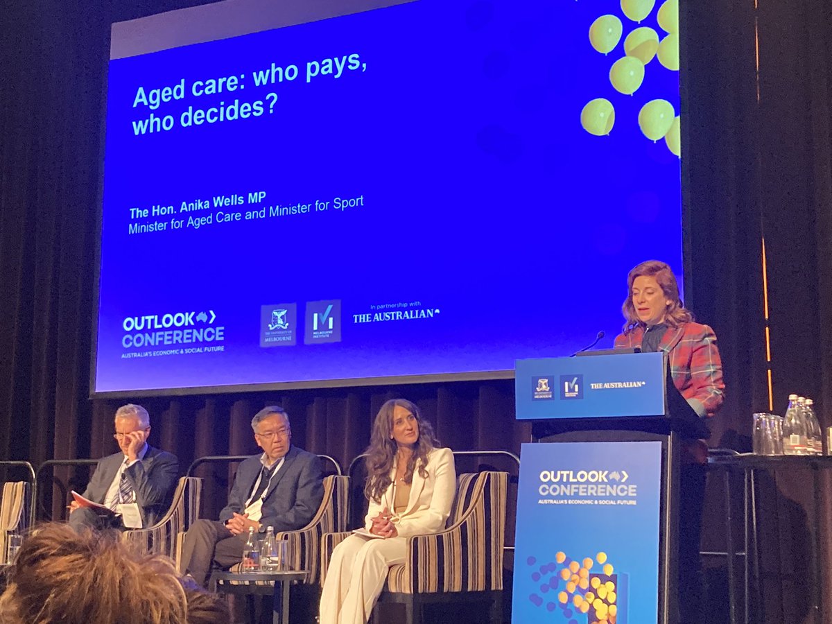 jkmccrann's tweet photo. Great to see the excellent @AnikaWells presenting today along with the man in the lodge @AlboMP 

#OutlookConference @australian @MelbInstUOM @jennamclarke https://t.co/4zmf27I9f2