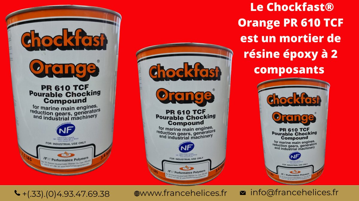 francehelices's tweet photo. Pour commander votre chockfast orange : info@francehelices.fr 04.93.47.69.38
#chockfast #chockfastorange #résinedecalage #magasinpropulsion #orangechockfast #résinechockfast #francehelices #propulsionmarine #marinepropulsion #pourablechockingcompound https://t.co/KsxcKtaHR6