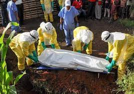 BiryomumaishoB's tweet photo. The three youths who were involved in the exhumation of an Ebola-infected body in Kassanda district have also since succumbed to the viral hemorrhagic fever. They exhumed a body that had been buried by a district-specialized burial team to allegedly perform burial rituals. https://t.co/48gbkVa1LV