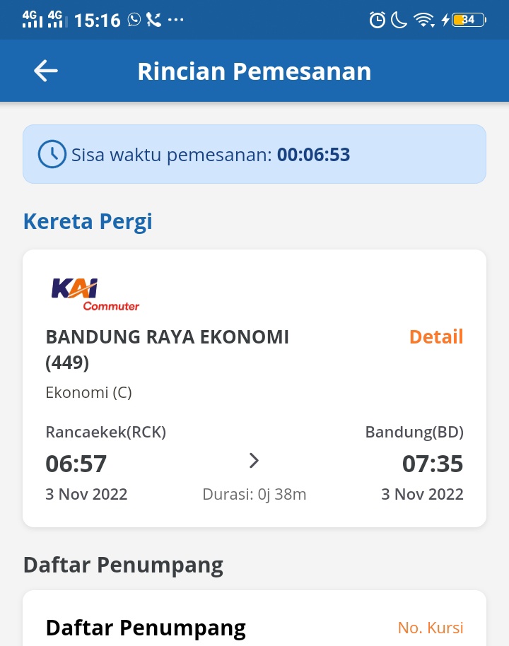 joopiterz's tweet photo. @KAI121 sebelumnya saya memesan tiket untuk perjalanan di bawah ini, dan sudah melakukan pembayaran tapi tiket tidak kunjung saya dapatkan bahkan di bagian tiket yang sudah dibelipun masih kosong bagaimana ya? https://t.co/gSlBIkFTYe