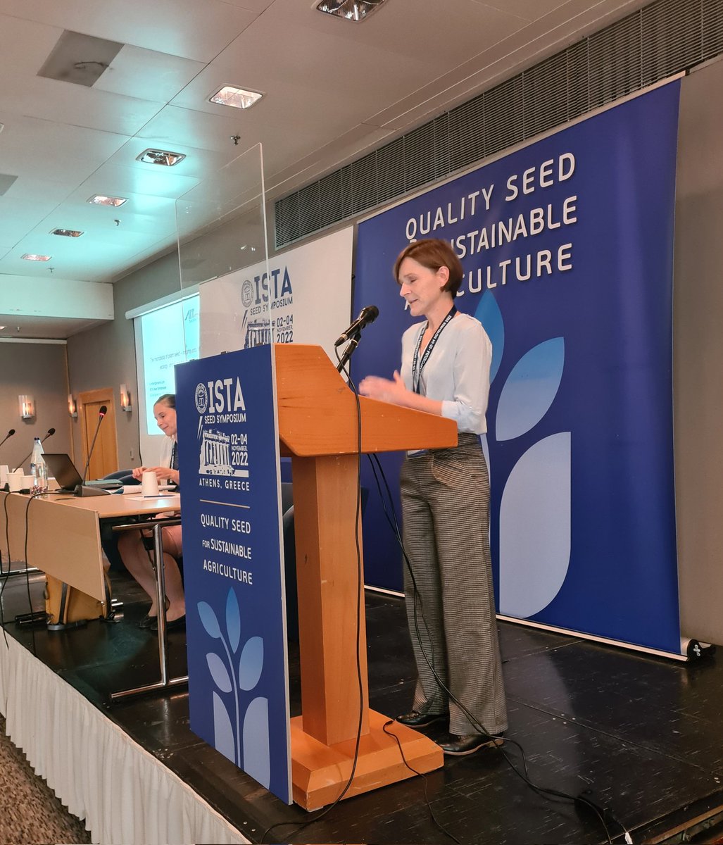 ISTAseedtesting's tweet photo. Birgit #Mitter formerly @AITtomorrow2day giving key nite speach on 'Seed Microbial Interactions' Section about 'Microbiota of Plant Seed' at the @ISTAseedtesting Seed Symposium in Athens 🇬🇷
#ISTA #seedquality
#seedtesting #seedtest https://t.co/jf9HcSZ0wo