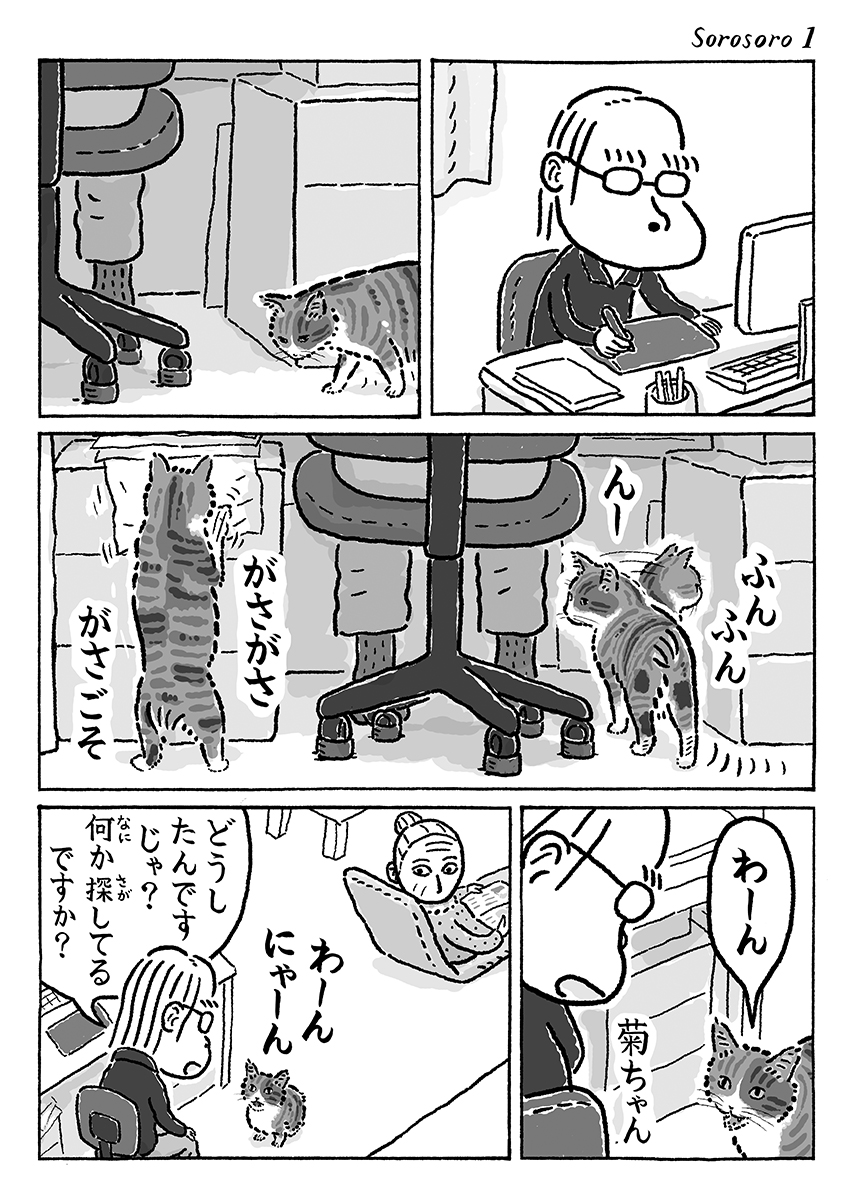 2ページ猫漫画「菊ちゃんのほしいもの」 