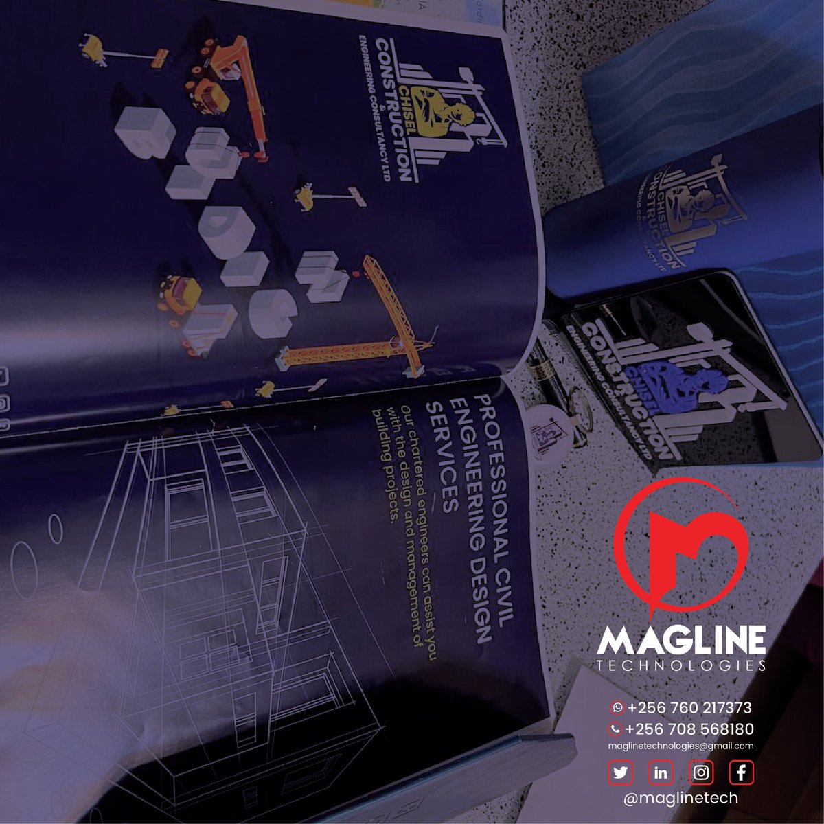 maglinetech's tweet photo. We're a full-service graphic design firm that crafts custom marketing materials for our clients.
#maglinetech #chiselconstructionltd #marketing #custom #materials #brandidentity https://t.co/6hfLaaRnvJ
