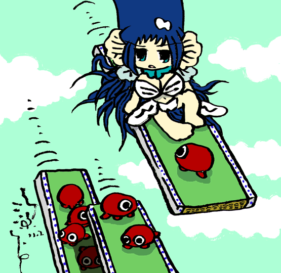 「#毎日造物大女王さま だっちょとフライングおたたみ 」|氷厘亭氷泉のイラスト