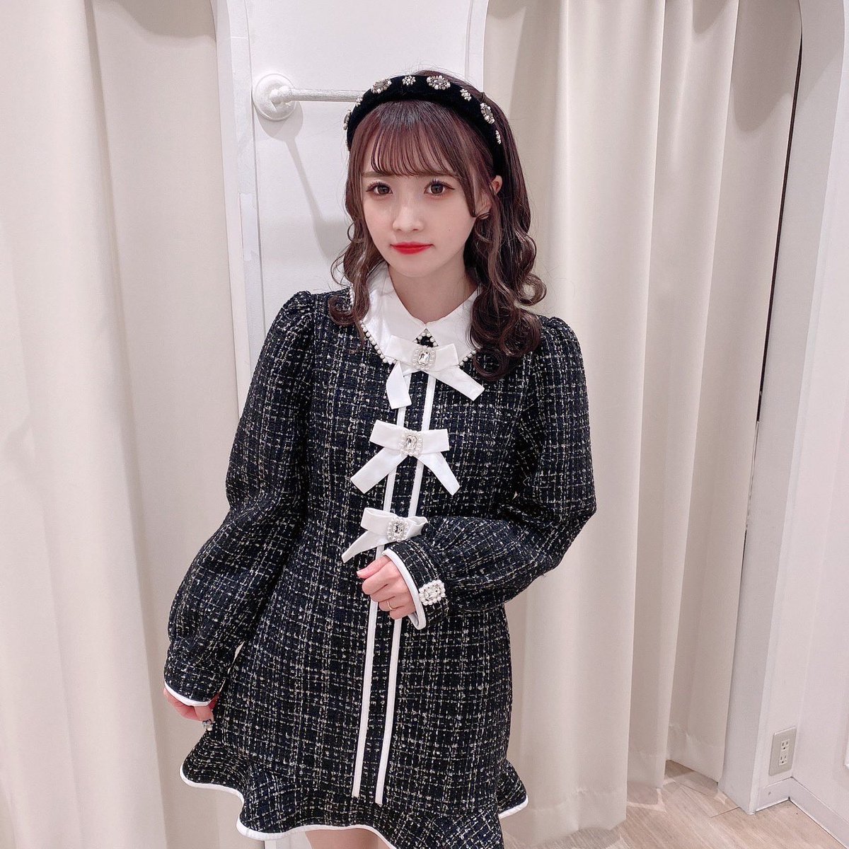 Swankiss_nagoya's tweet photo. 🎄11月5日発売🎄

Xmas tweed O/P
color♡NVY/PNK/BLK
price♡¥14,300(税込)

異なった柄のツイード生地が
どの色も可愛らしいアイテムです❤️

3連リボンがSwankissらしいデザインです🤍
クリスマスデートにもぴったりのワンピース🎅

 #Swankiss名古屋PARCO店 https://t.co/uti0uXrfEt
