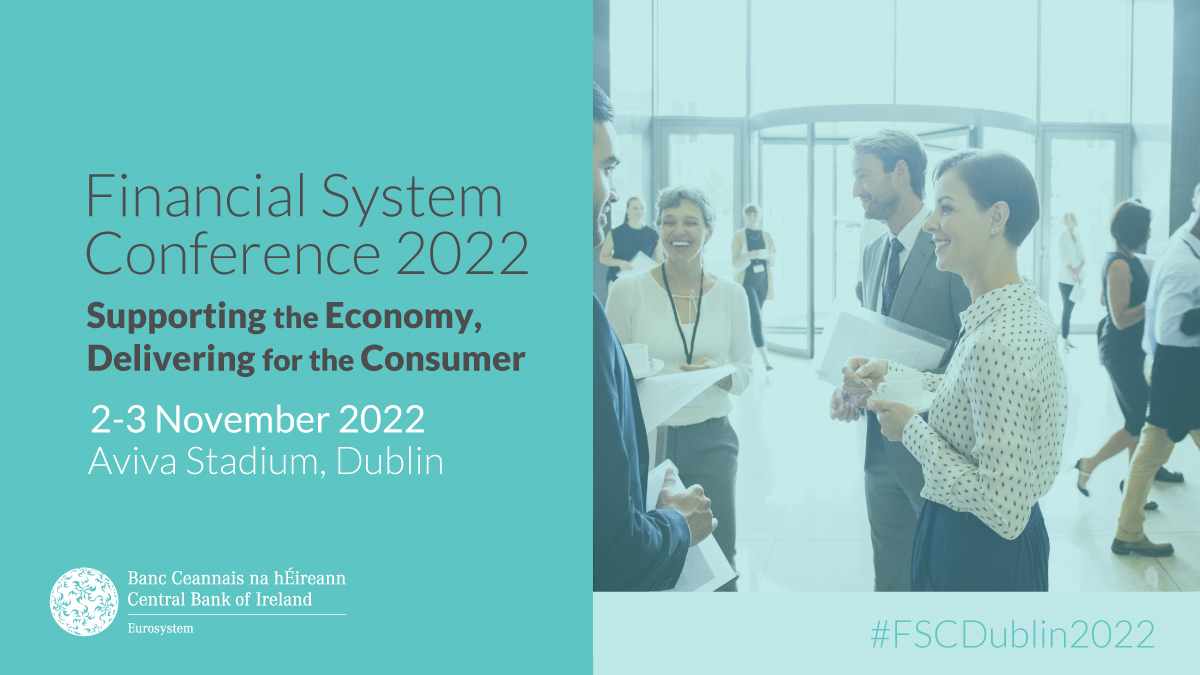 centralbank_ie's tweet photo. Registrations are open for the our inaugural Financial System Conference at the @AVIVAStadium. More than 300 speakers and delegates will join us to talk about issues shaping the financial system #listening #FSCDublin2022 https://t.co/Dz7oo4c2Cb