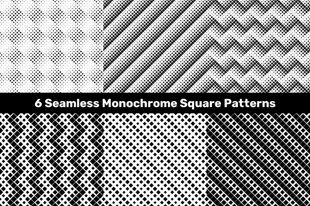 6 Seamless Monochrome Square Patterns creativefabrica.com/product/6-seam…  #sale #DiscountBackgrounds #repeatingpattern #black #CheapVectorPattern #background #CheapVectorPatterns #AbstractBackground #repeat #pattern #designelement