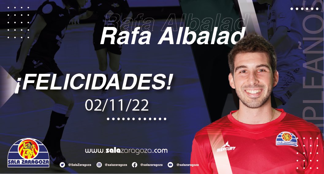 SalaZaragoza's tweet photo. Hoy cumple años nuestro preparador físico, 𝗥𝗮𝗳𝗮 𝗔𝗹𝗯𝗮𝗹𝗮𝗱.

¡Felicidades, @rafaalbalad!

#30añosdeilusión
#SalaZaragoza ⚽️💙🤍 https://t.co/gF7KOAz83R