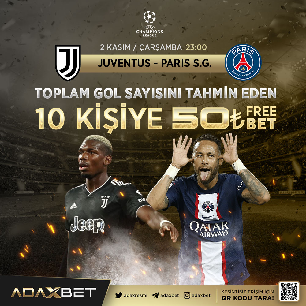 📌 #Adaxbet'ten Juventus - P.S.G toplam gol sayısını bilen 10 Kişiye 50₺ Freebet  

🔥 3 Ark. Etiketle Rt💗Yap Formu Doldur

📲 Telegram t.me/adaxbet
📺 adaxbettv2.com

👉 Üyelik adaxbet96.com

👇Katılım İçin👇
forms.gle/EQdbrxKhHFZ5SF…
