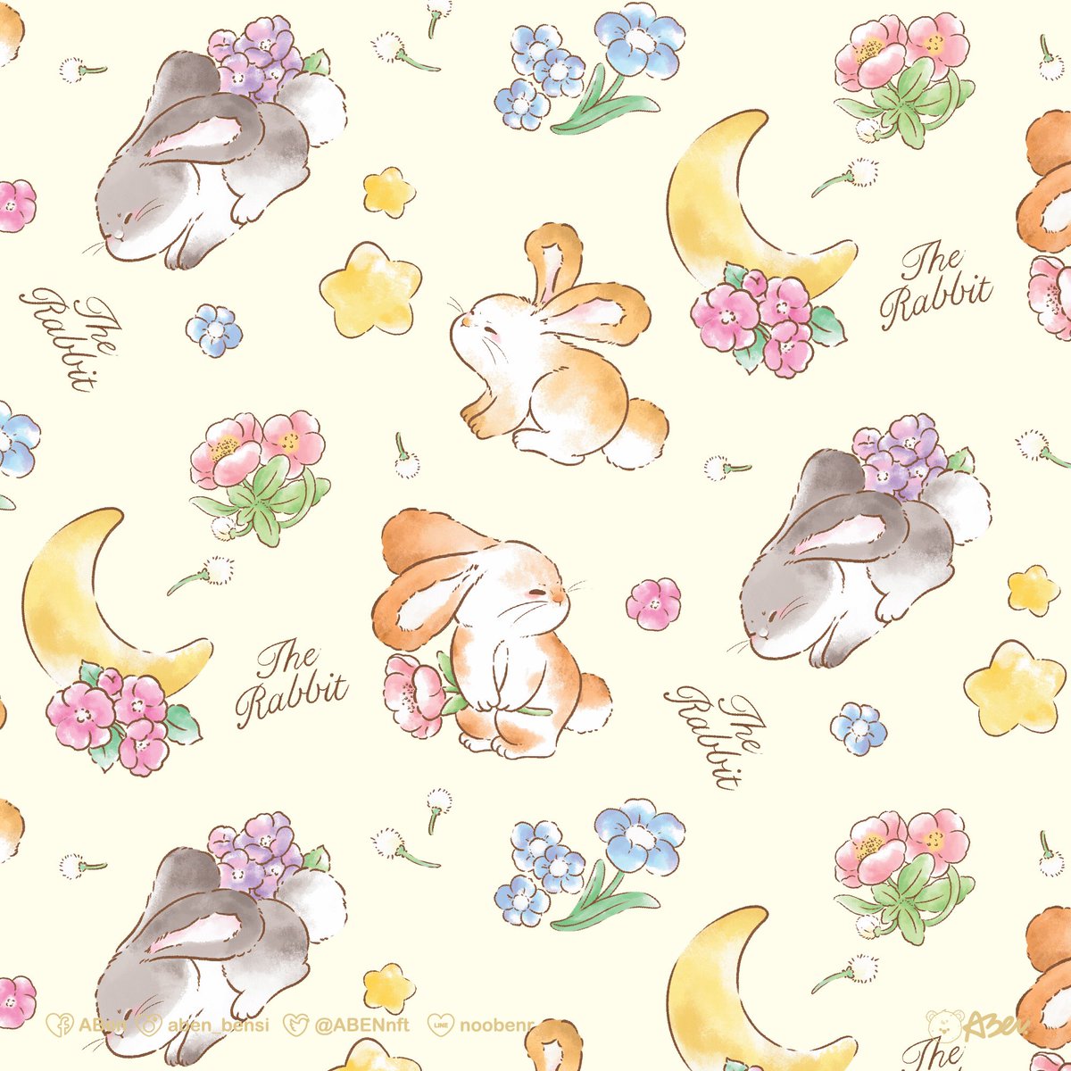 ABENnft's tweet photo. PATTERN DESIGNS : #Pattern #ลายเสื้อ ลวดลายน้องกระต่าย🐰🌸🌷💐
MADE BY : ABen เจ้าของลาย : ABen
#สนใจลายออกแบบนี้สามารถติดต่อได้ทางเพจนะคะ
❌ห้ามลอกเลียนแบบและไม่อนุญาติให้ใช้ภาพเชิงพาณิชย์ ยกเว้นเจ้าของงานและลูกค้าที่ได้ตกลงกับทาง Aben เท่านั้น หากละเมินจะดำเนินการทางกฎหมายทันที https://t.co/C0z0XYOan6
