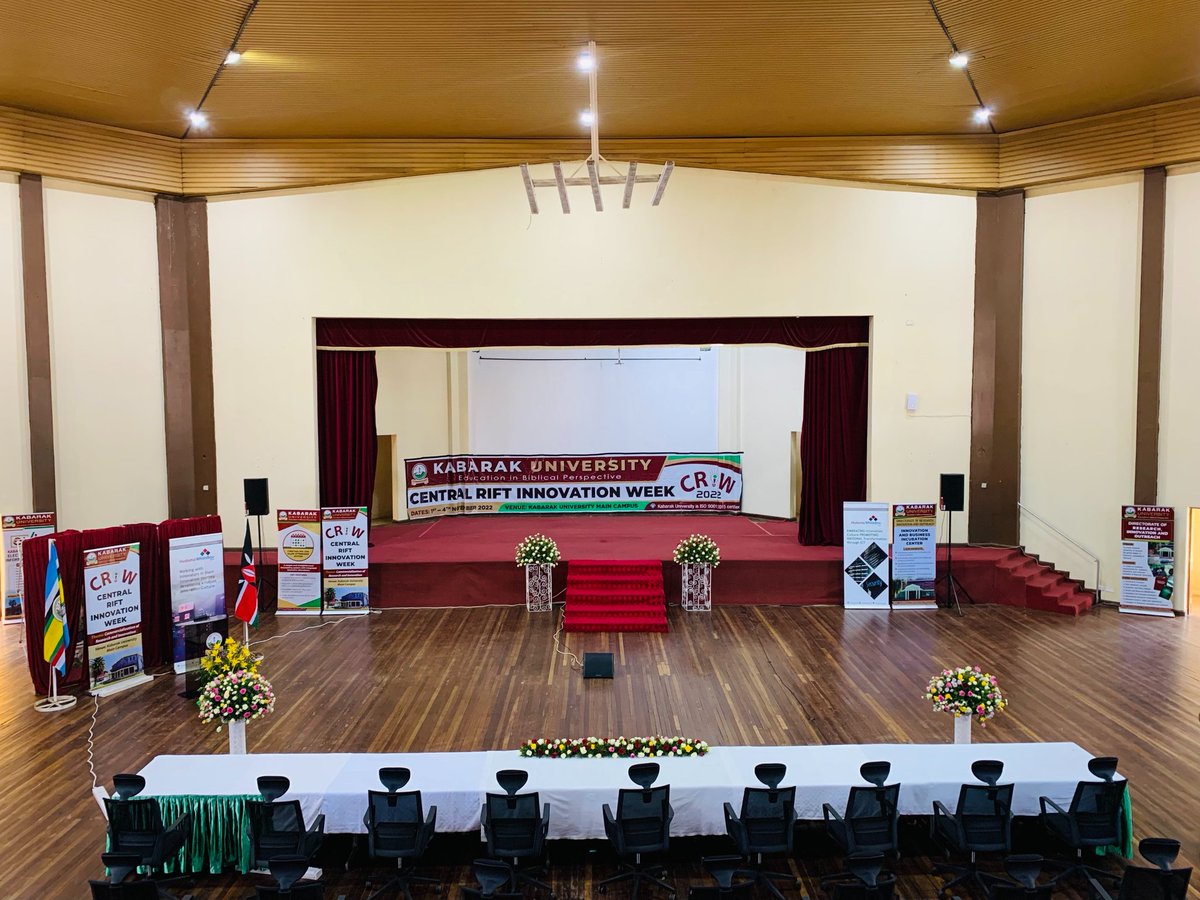 The stage is well set and ready for Day2 of Central Rift Innovation Week 
<a href="/KabarakUniv/">Kabarak University</a>
 
Photo Credit: <a href="/ChachaTobias5/">Chacha Tobias</a>
#CRIW2022 #CentralRiftInnovationWeek