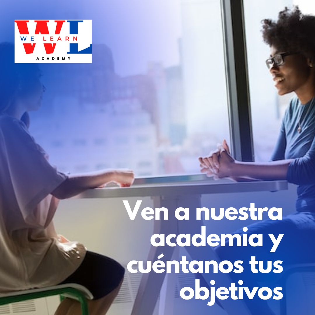 WelearnAcademia's tweet photo. Siempre estamos encantados de recibiros en nuestra academia.
¡Let's talk!😊

Consulta con nosotros el curso que mejor se adapte a tus objetivos.
#Aprenderingles #Academiaingles #Cursosingles https://t.co/BKBbe7WuV2