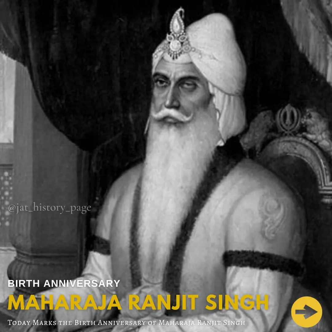 jatkhap__system's tweet photo. Remembering Sher-e-Panjab Maharaja Ranjit Singh on his birth anniversary. The only ruler, who could control Frontier region. Secular, inclusive, innovative and ahead of his time.

@boxervijender https://t.co/wvOF0LW6En