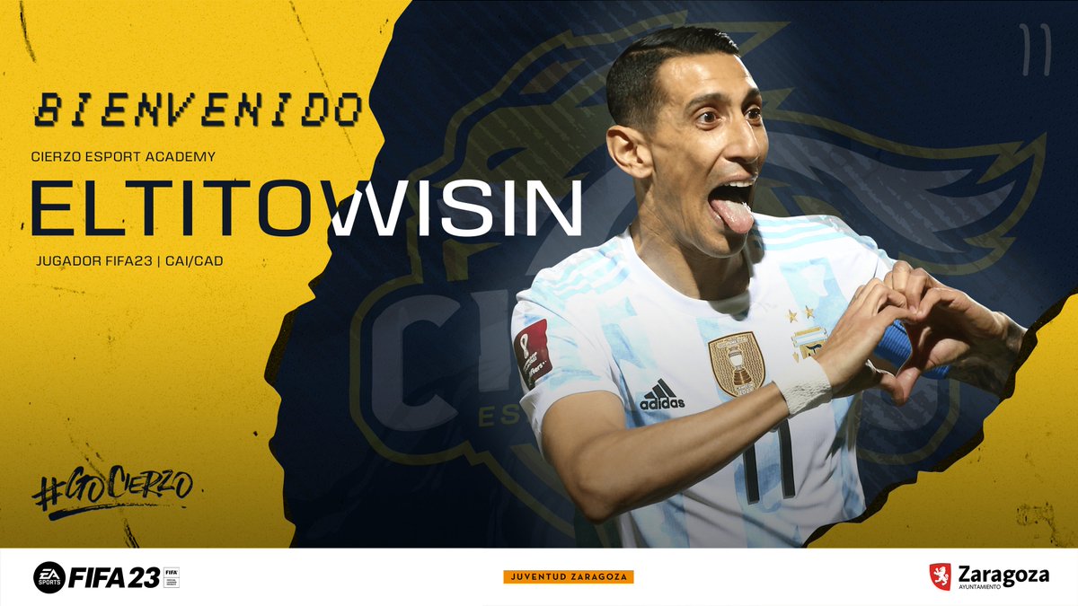 CierzoEsports's tweet photo. [BIENVENIDO] ✍️ Queremos dar la bienvenida a nuestro jugador @eltitoWisin , nuestro Ángel Di María. Hace de la banda izquierda su terreno, aportando mucho al equipo en tareas ofensivas con goles y asistencias ⚽️

¡¡Por muchos éxitos juntos💪!! https://t.co/BiSVzXcxKj