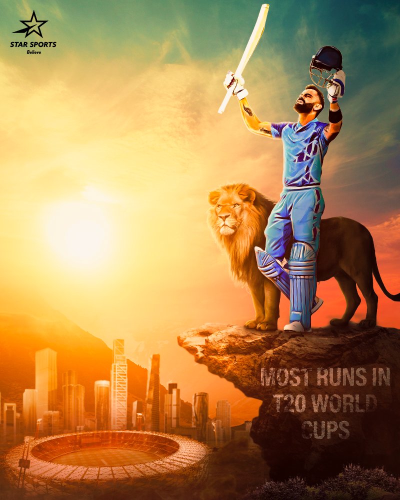 StarSportsIndia's tweet photo. The King reigns supreme! 👑

Virat Kohli, ladies and gentlemen - the highest run-scorer in the history of the tournament! 

#KingKohli #INDvBAN #INDvsBAN #ViratKohli #BelieveInBlue | @imVkohli https://t.co/509x1kTrlu