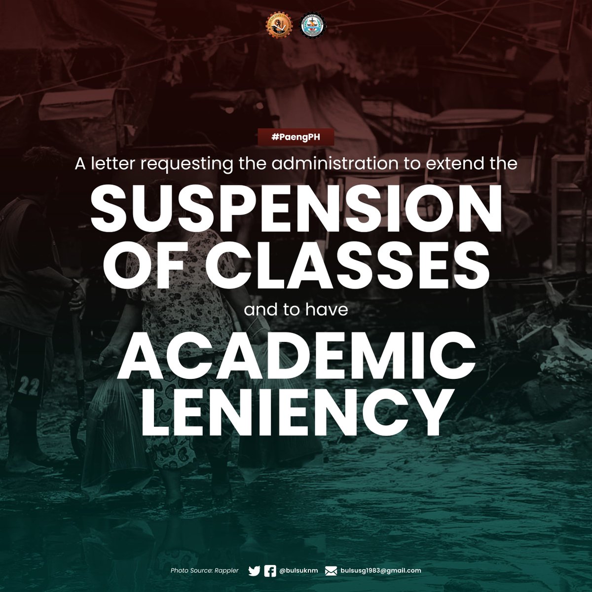 bulsusg1983's tweet photo. 𝐓𝐈𝐍𝐆𝐍𝐀𝐍 | A letter requesting the administration of Bulacan State University to extend the suspension of classes and to have academic leniency https://t.co/xI1puw4AgA