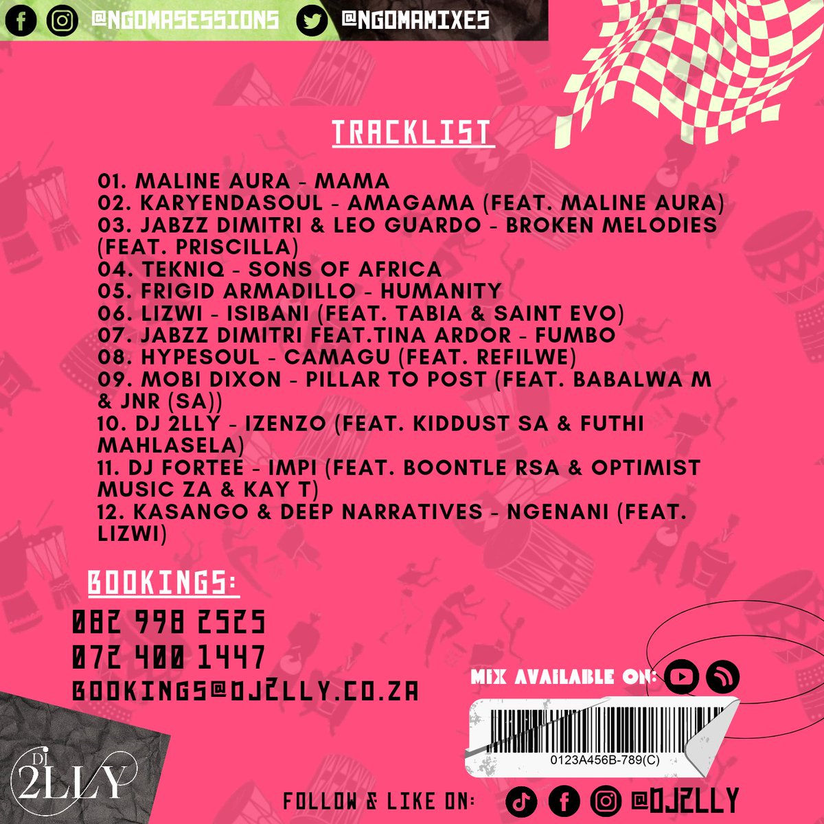 NgomaMixes's tweet photo. Ngoma Sessions Presents: @dj2lly - Ngoma Sessions Mix (28 October 2022) [OCTOBER EDITION]

Stream/Download Link>>> https://t.co/poIoE06b00

Alternative Link>>> https://t.co/zTHJffUwtC

Enjoy! 🎶🎧🔥🔥 #afrotechmix #afrohousemix #ngomasessions #femaledjs https://t.co/GZan42Da3E