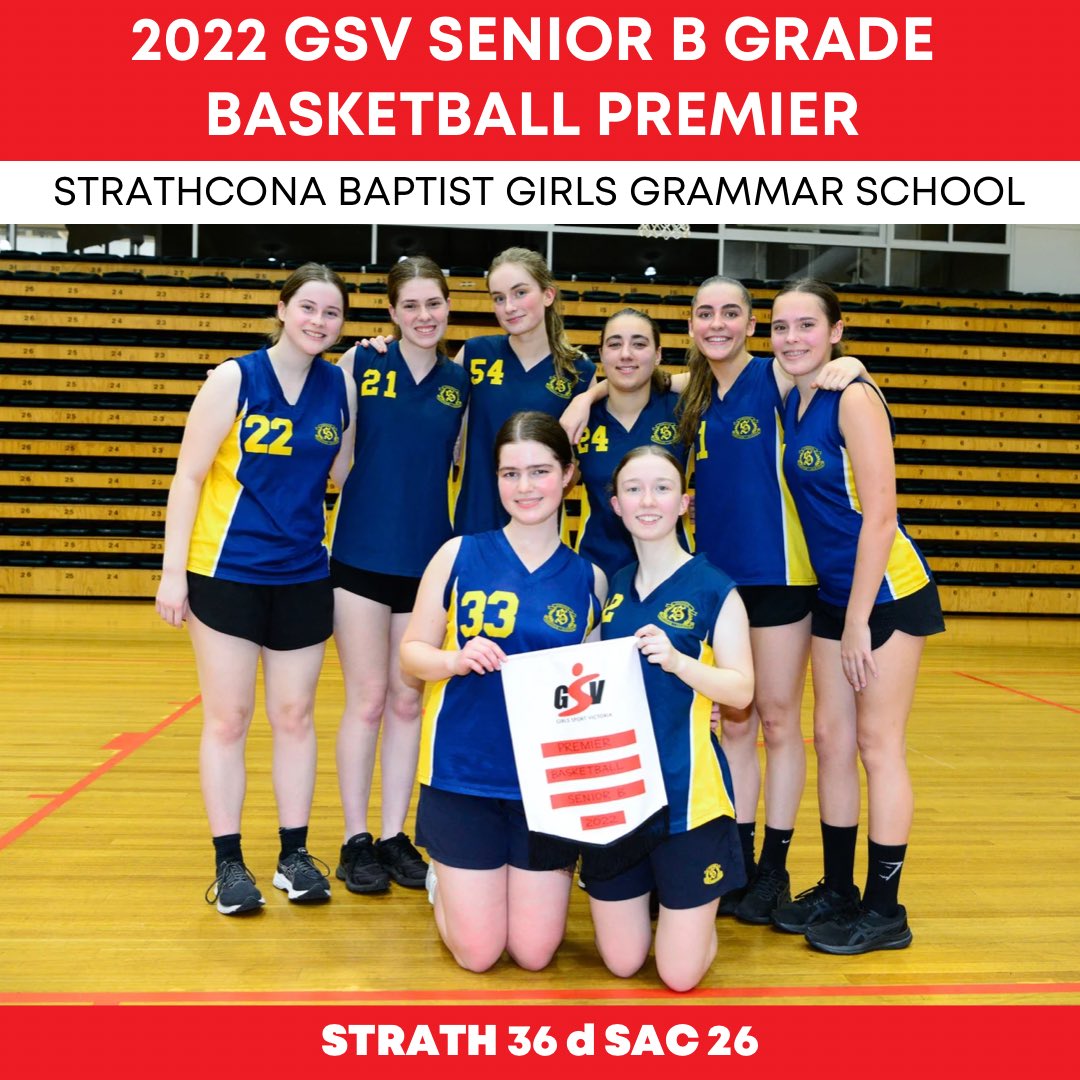 2022 Senior Basketball Premiers 🏀

A Grade - <a href="/mlckew/">MLC Kew</a> 
B Grade - <a href="/StrathconaGirls/">Strathcona Girls Grammar</a>