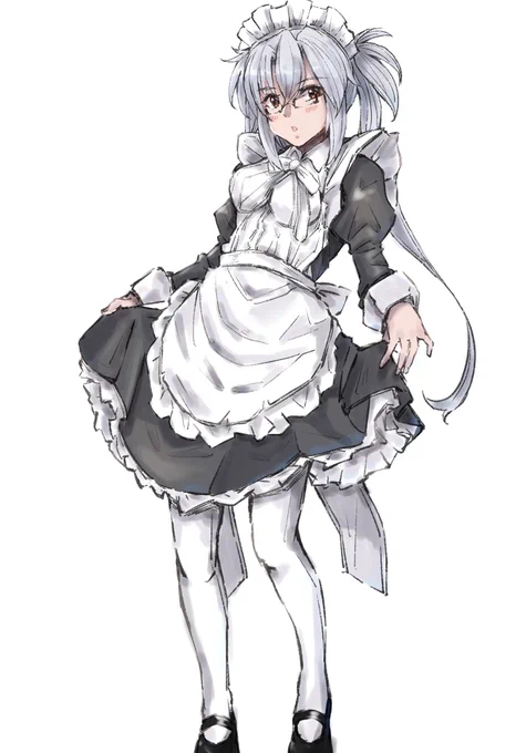『この格好?ああ、これは従者スタイルと言ってな・・・、まぁとにかく今日はこの武蔵に身の周りの世話は任せてもらおうか!(`・ω・')』#武蔵#艦これ版真剣お絵描き60分一本勝負_20221101メイド武蔵さんが貴方の身の周りのお世話をしてくれますYO! 