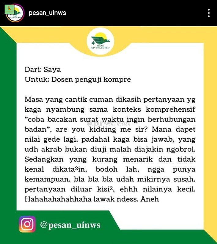 uinwsfess's tweet photo. Ws! gatau lagi wkwwk https://t.co/h2sgBzUDhW