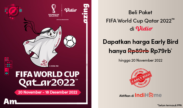 MySumatera's tweet photo. Sudah siap dukung tim jagoanmu?🔥 FIFA World Cup Qatar 2022 mulai 20 November - 18 Desember 2022.

Saksikan melalui akses Vidio melalui IndiHome Apps Store di IndiHome TV ✨

#QatarWorldCup2022 #Qatar2022 #QATARFIFA2022 #IndiHome #AktivitasTanpaBatas #PialaDuniaDiVidio https://t.co/LURmTXMvQz