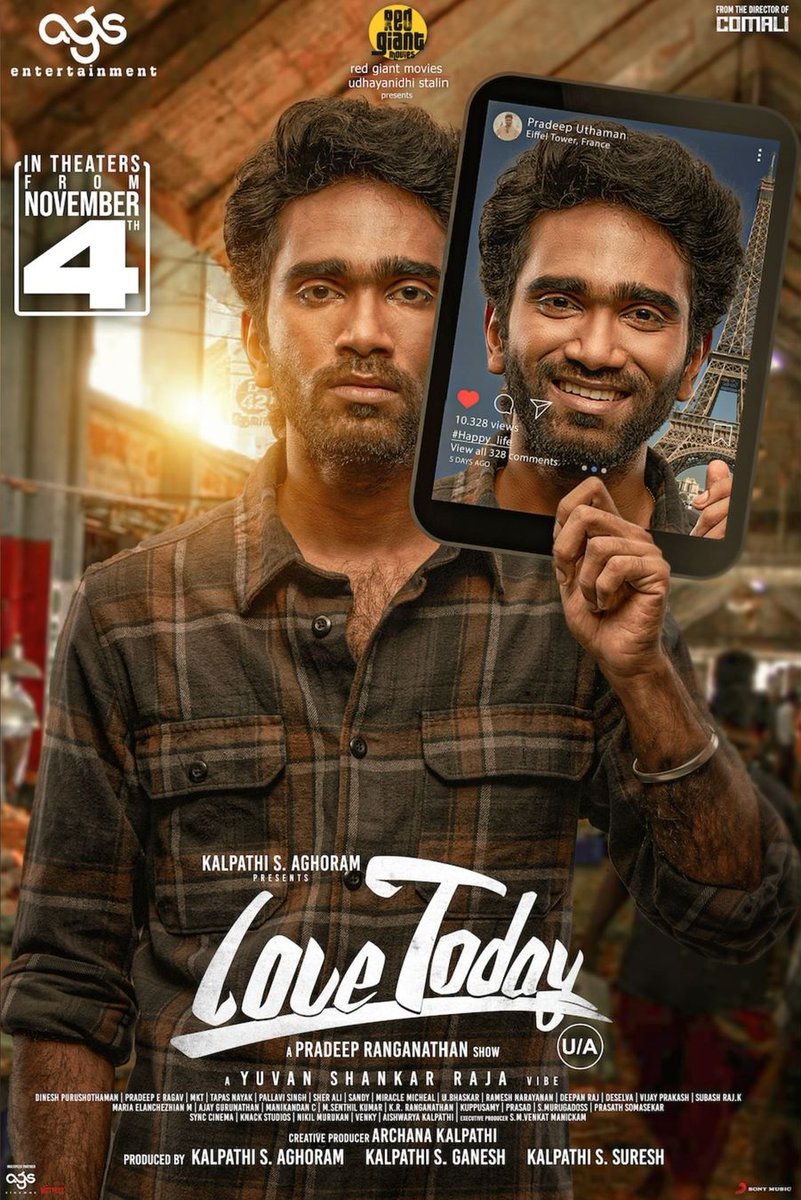 k_vinnithan's tweet photo. @pradeeponelife Anna உங்களோட வெறித்தனமான ரசிகனா வே மாறிட்டன் எப்டின்னே தெரியல காத்திருக்கிறேன் முதல் நாள் முதல் காட்சிக்கு #LoveToday 🙌 https://t.co/lK1TNGMcOX