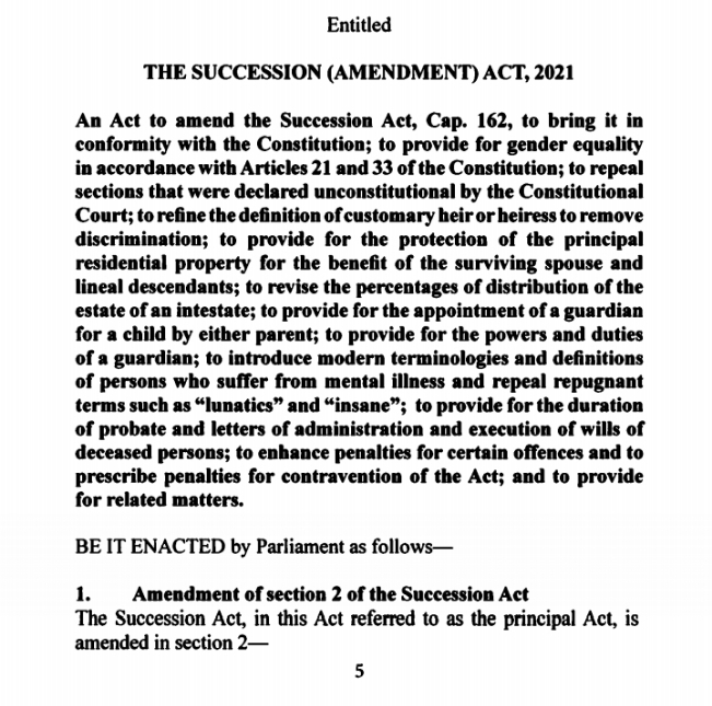 Kalikumutima & Co Advocates (@kalikumutimalaw) on Twitter photo #DidYouKnow?
The Succession (Amendment) Act passed in 2022 inter_alia aims at protecting the interests of the beneficiaries to the estate of the deceased person and making sure that it is properly administered.
#Thread
<a href="/ministry_lands/">Ministry of Lands,Housing and Urban Development</a> <a href="/JudithNabakoob1/">Judith Nabakooba</a> <a href="/FabhomesUg/">Fabulous Beautiful Homes</a> <a href="/MuyaakaAlfred/">Alfred Muyaaka</a> #DidYouKnow?
The Succession (Amendment) Act passed in 2022 inter_alia aims at protecting the interests of the beneficiaries to the estate of the deceased person and making sure that it is properly administered.
#Thread
<a href="/ministry_lands/">Ministry of Lands,Housing and Urban Development</a> <a href="/JudithNabakoob1/">Judith Nabakooba</a> <a href="/FabhomesUg/">Fabulous Beautiful Homes</a> <a href="/MuyaakaAlfred/">Alfred Muyaaka</a>